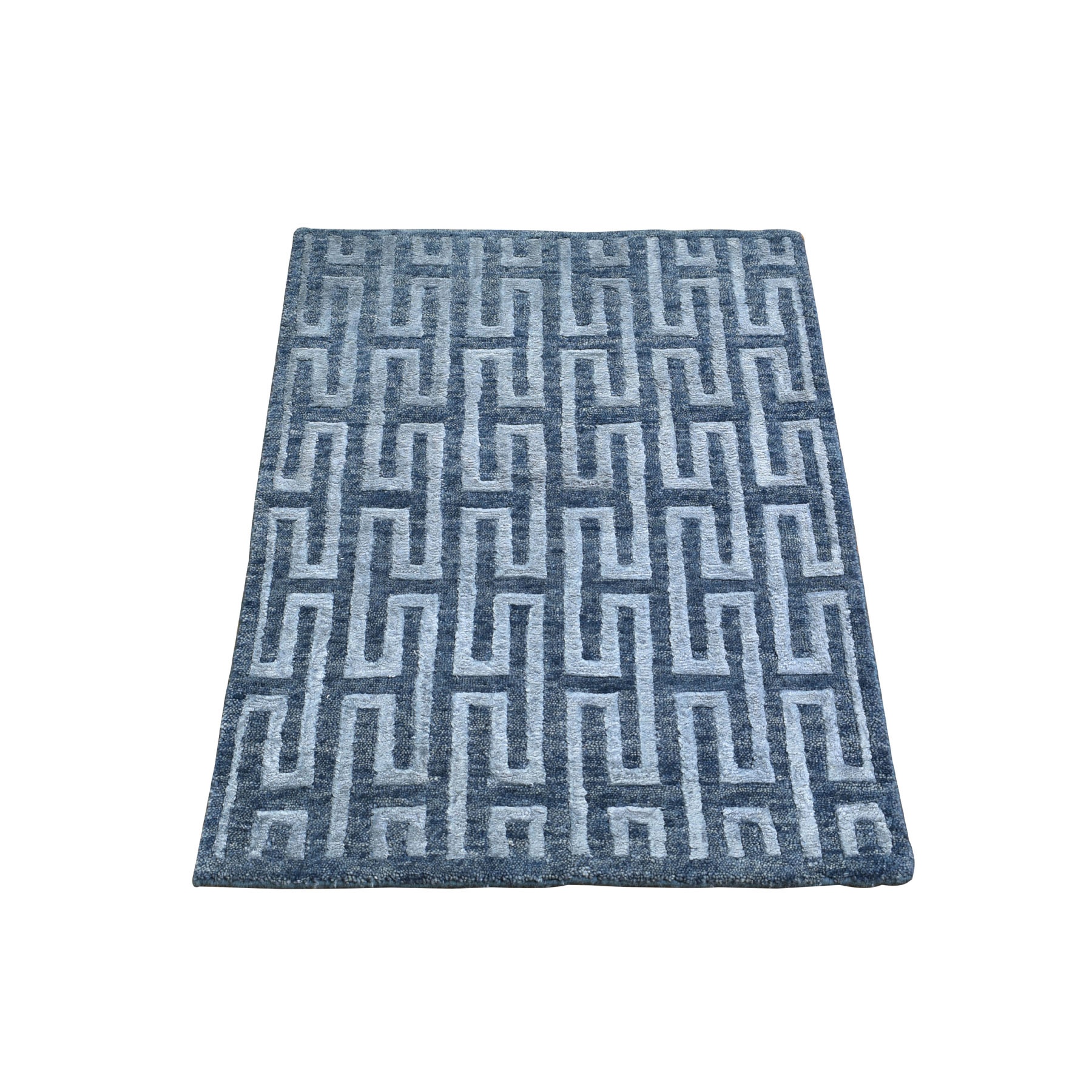 Modern & Contemporary Silk Hand-Knotted Area Rug 2'0